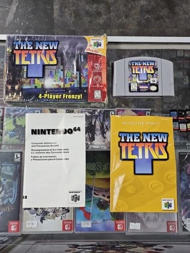 The New Tetris Nintendo 64 N64 Game COMPLETE CIB Box Manual Game Cart 1999