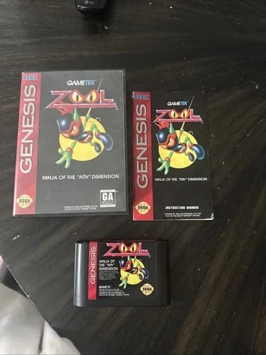 Sega Genesis Game Zool Ninja Of The NTH Dimension CIB Complete In Box