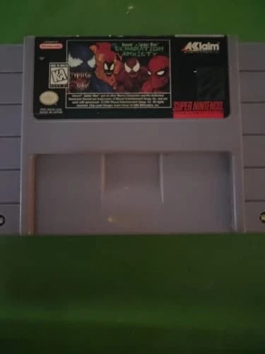 Venom Spider-Man Separation Anxiety Nintendo SNES 1995 Cartridge