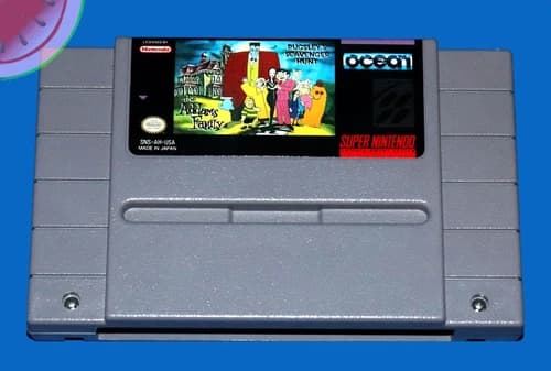 TESTED Super Nintendo SNES Game PUGSLEY'S SCAVENGER HUNT Addams Family Wednesday