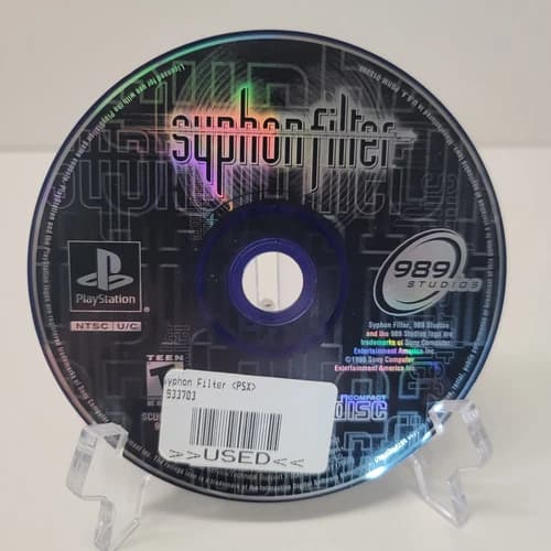 Syphon Filter (PS1 PlayStation 1) Tested Black Label Disc Only Espionage Game