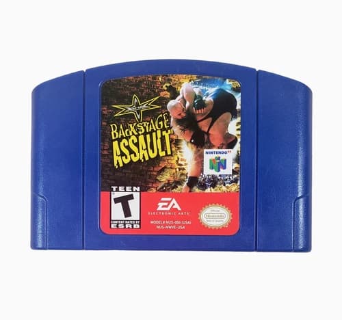 WCW Backstage Assault Nintendo 64 N64 Cleaned & Tested Authentic Loose Copy 🔥