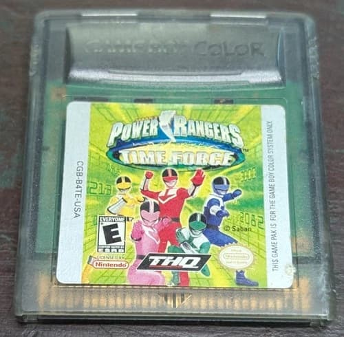 GBC Power Rangers Time Force (Nintendo Game Boy Color, 2001), Cartridge *ONLY*