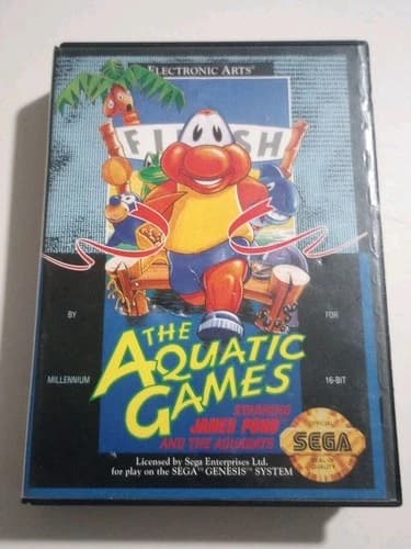 Aquatic Games Starring James Pond (Sega Genesis) Tested - Authentic