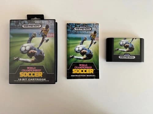 World Championship Soccer Sega Genesis 1989 CIB Complete in Box