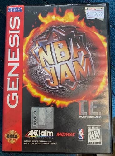 Sega Genesis NBA JAM Tournament Edition Cartridge Acclaim Entertainment