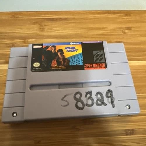 Rival Turf! SNES Super Nintendo Cart Only Authentic Co-OP Beatum Up