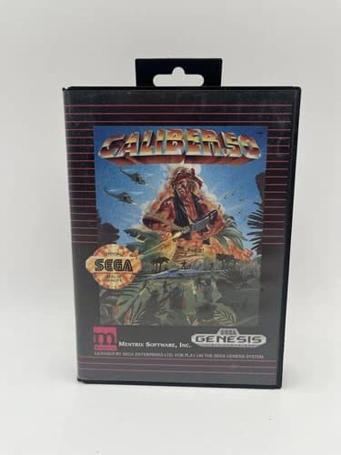 Caliber 50 (Sega Genesis, 1991) Authentic CIB Complete w/Manual
