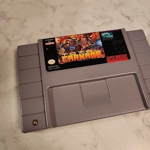 Total Carnage (Super Nintendo SNES, 1993) Game Only - Tested