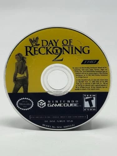 WWE Day of Reckoning 2 Nintendo GameCube Authentic Tested Scratch-Less Disc Only