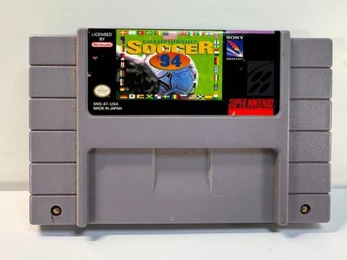 Championship Soccer '94 (Super Nintendo SNES, 1994) Authentic. Working.
