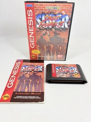 Super Street Fighter II for Sega Genesis Complete CIB Tested Working