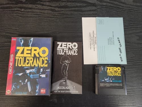 Zero Tolerance Sega Genesis Complete In Box CIB Great Shape With Reg Card