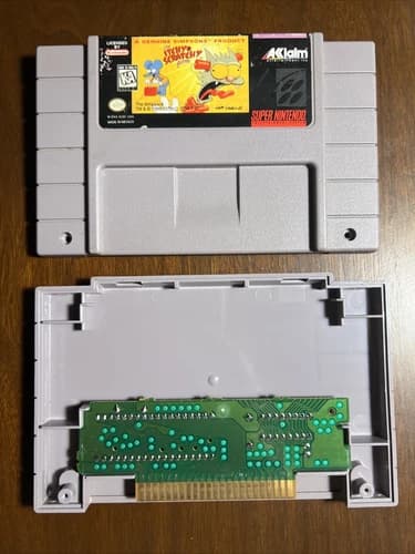 The Itchy And Scratchy Game Simpsons (SNES Super Nintendo) AUTHENTIC TESTED