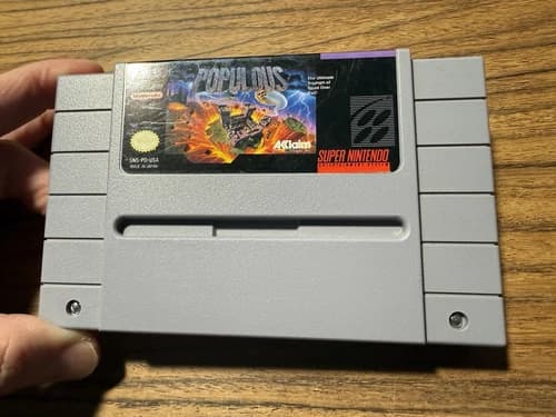 Populous - Super Nintendo SNES - Tested Authentic Ships Fast