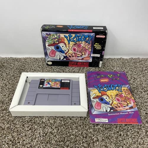 Ren & Stimpy Show-Veediots (Super Nintendo Entertainment System, 1993) COMPLETE