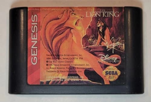 1994 The Lion King Sega Genesis Video Game Cartridge Only OEM Cart Tested Works