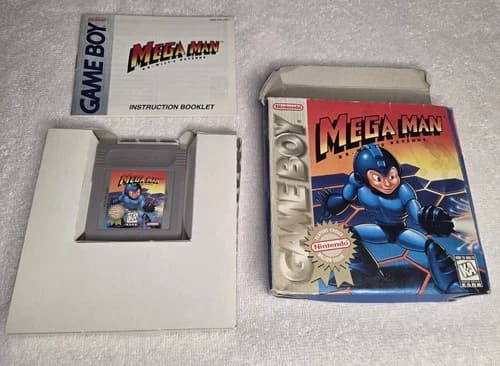 Mega Man: Dr. Wilys Revenge, Cartridge in Box w/ Instruction Manual (Game Boy)