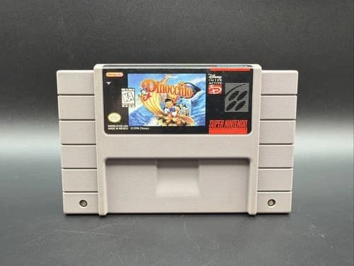 Disney's Pinocchio (Super Nintendo SNES, 1996) Authentic. Working. Tested