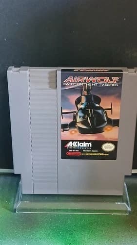 Acclaim Airwolf NES Game Cartridge, Official Nintendo Seal, NTSC-U/C