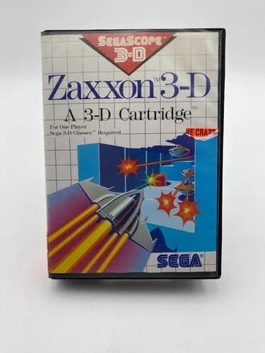Zaxxon 3-D Sega Master System 1988 Complete In Box with Case