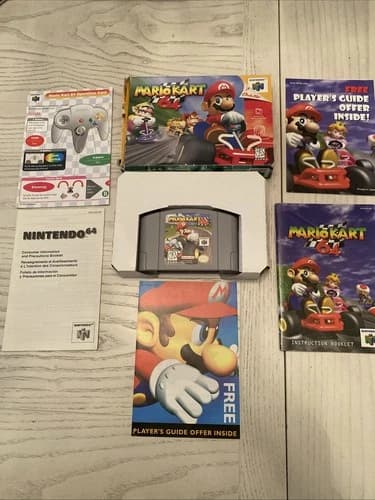 Original Mario Kart 64 Nintendo N64 CIB Authentic Tested Great Condition