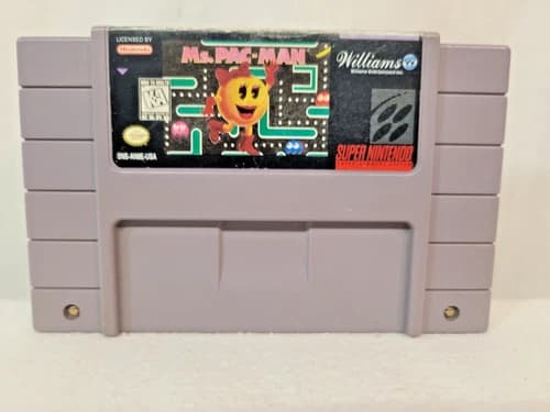 Ms. Pac-Man Super Nintendo Entertainment System- SNES- Tested, Working Fast Ship