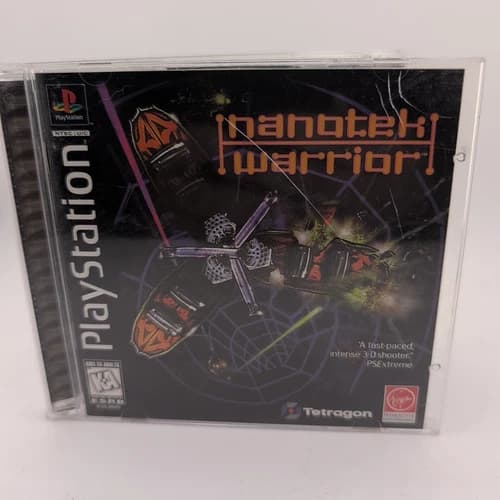 Nanotek Warrior Game Sony PS1 PlayStation 1 1997 Complete CIB Manual TESTED