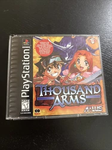 Thousand Arms (Sony PlayStation 1, 1999), Black Label, CIB COMPLETE IN BOX PS1
