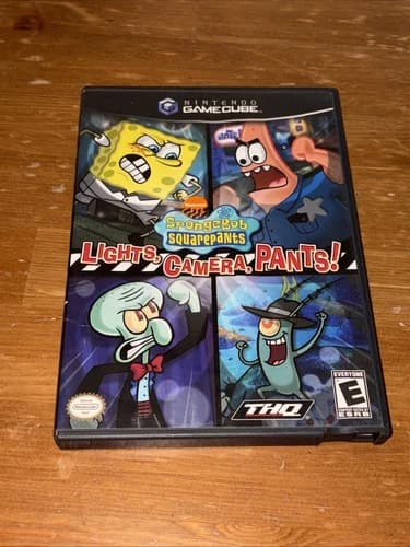 SpongeBob SquarePants Lights Camera Pants GameCube - CIB w/Manual Inserts