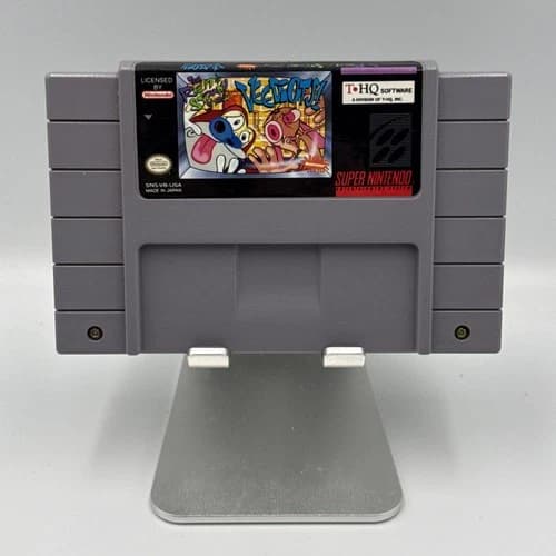 The Ren and Stimpy Show Veediots (Super Nintendo SNES, 1993) Tested & Working