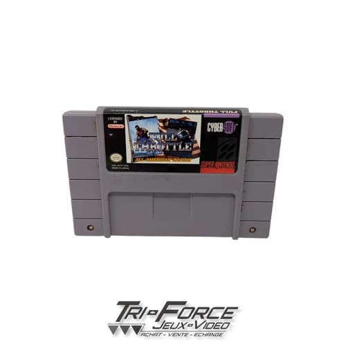 Full Throttle Super Nintendo SNES Authentic Cart, Tested ! Free Shipping