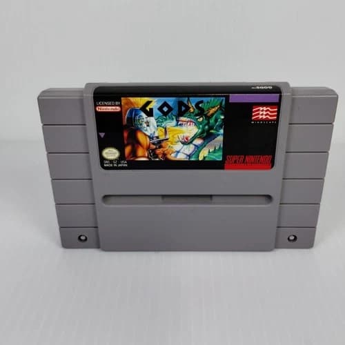 Gods (Super Nintendo SNES) Cart Only - TESTED - Free Shipping