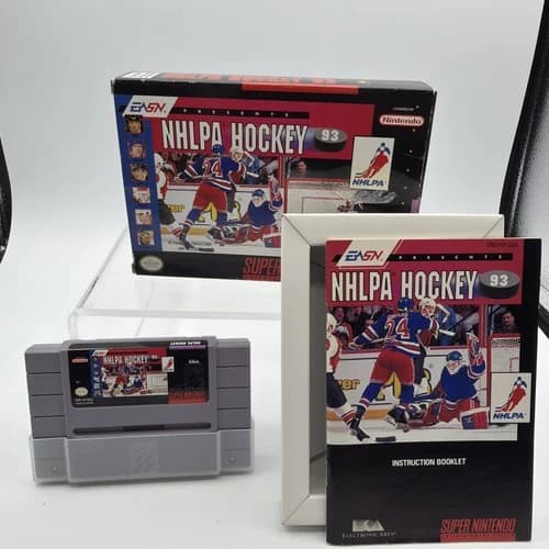 NHLPA Hockey 93 NHL SNES Super Nintendo Complete CIB Original Authentic