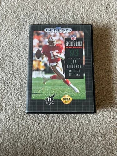NFL Sports Talk Football '93 Starring Joe Montana Sega Genesis 1992 Tested