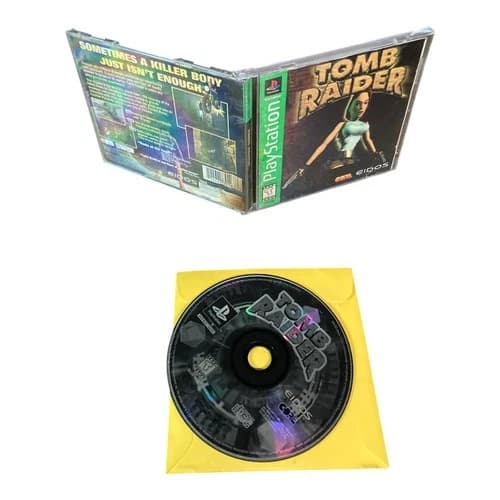 Sony PlayStation 1 PS1 CIB COMPLETE TESTED Tomb Raider 1996 GH CF S