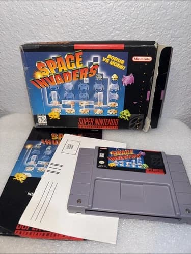 Space Invaders (Super Nintendo Entertainment System, 1997) - CIB Tested Complete
