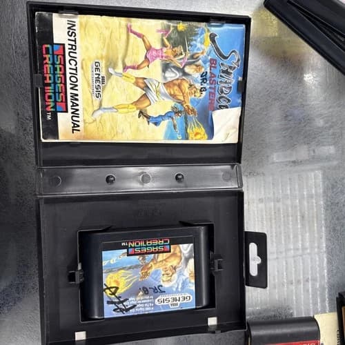 Shadow Blasters (Sega Genesis, 1990) Game Box Manual Authentic Tested Work