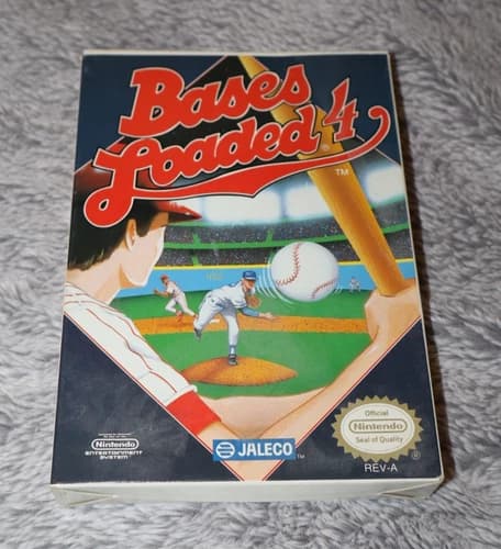 Bases Loaded 4 (Nintendo Entertainment System 1993) Cartridge, Manual, Box