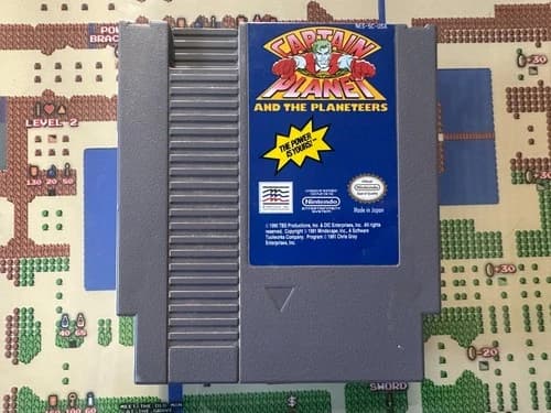 NES Nintendo Captain Planet and the Planeteers Cart GENUINE AUTHENTIC TESTED
