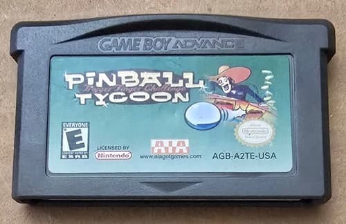 Pinball Tycoon Nintendo Game Boy Advance GameBoy GBA Cart Only!