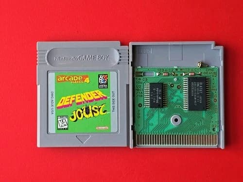 Game Boy Arcade Classic 4 Defender Joust Nintendo GB Original Cleaned Tested