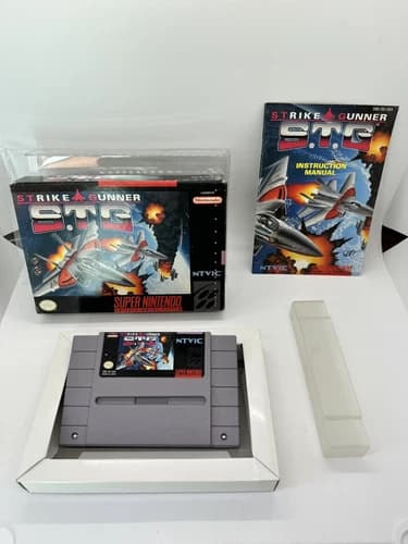 Strike Gunner S.T.G STG Super Nintendo SNES Complete CIB Rare Great Shape!