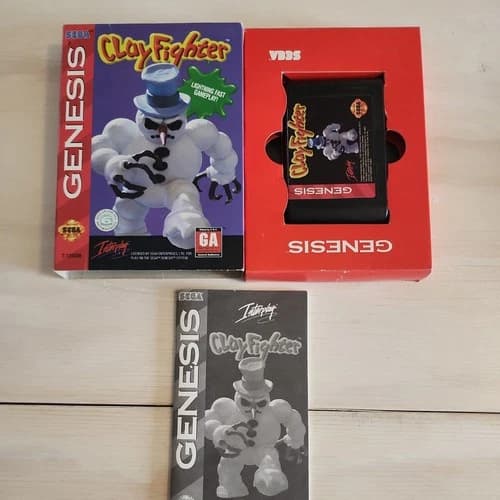 Clayfighter- Sega Genesis Cardboard Complete TESTED CIB.