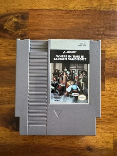 Where In Time is Carmen Sandiego? Nintendo NES Cleaned/Tested