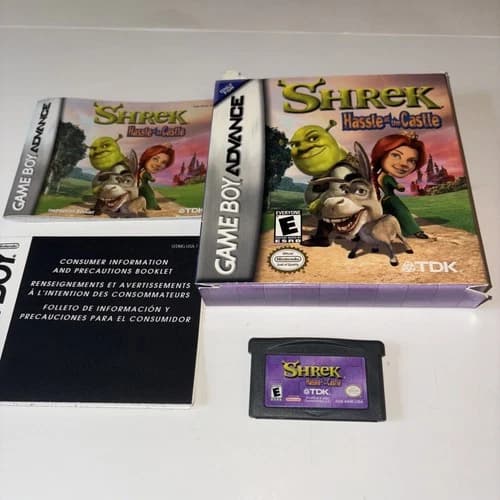 Shrek: Hassle at the Castle Game (Nintendo Game Boy Advance, 2002) CIB Tested