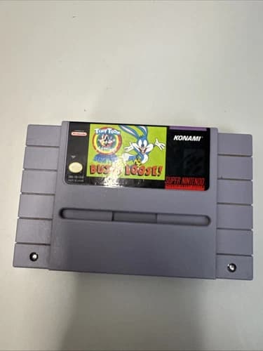 Tiny Toon Adventures: Buster Busts Loose (Super Nintendo SNES) Authentic Tested!