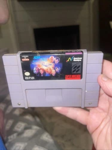 Star Trek The Next Generation Future's Past Super Nintendo Game Tested Free Ship
