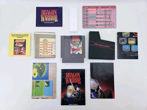 Dragon Warrior 1989 Nintendo NES Game Manual Map Chart Explorers Handbook CIB