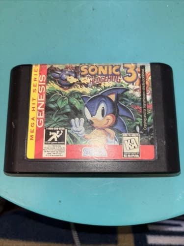 SEGA Sonic the Hedgehog 3 Sega Genesis Platformer 1994 Cartridge Only Mega Hit